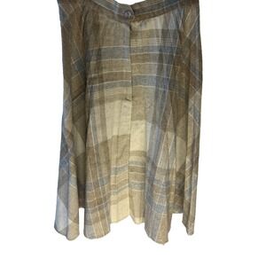 Vtg Plaid‎ Skirt  70s/80s Union Made USA Neutral Classy Old Money English